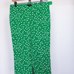 Green Print Crop Pant